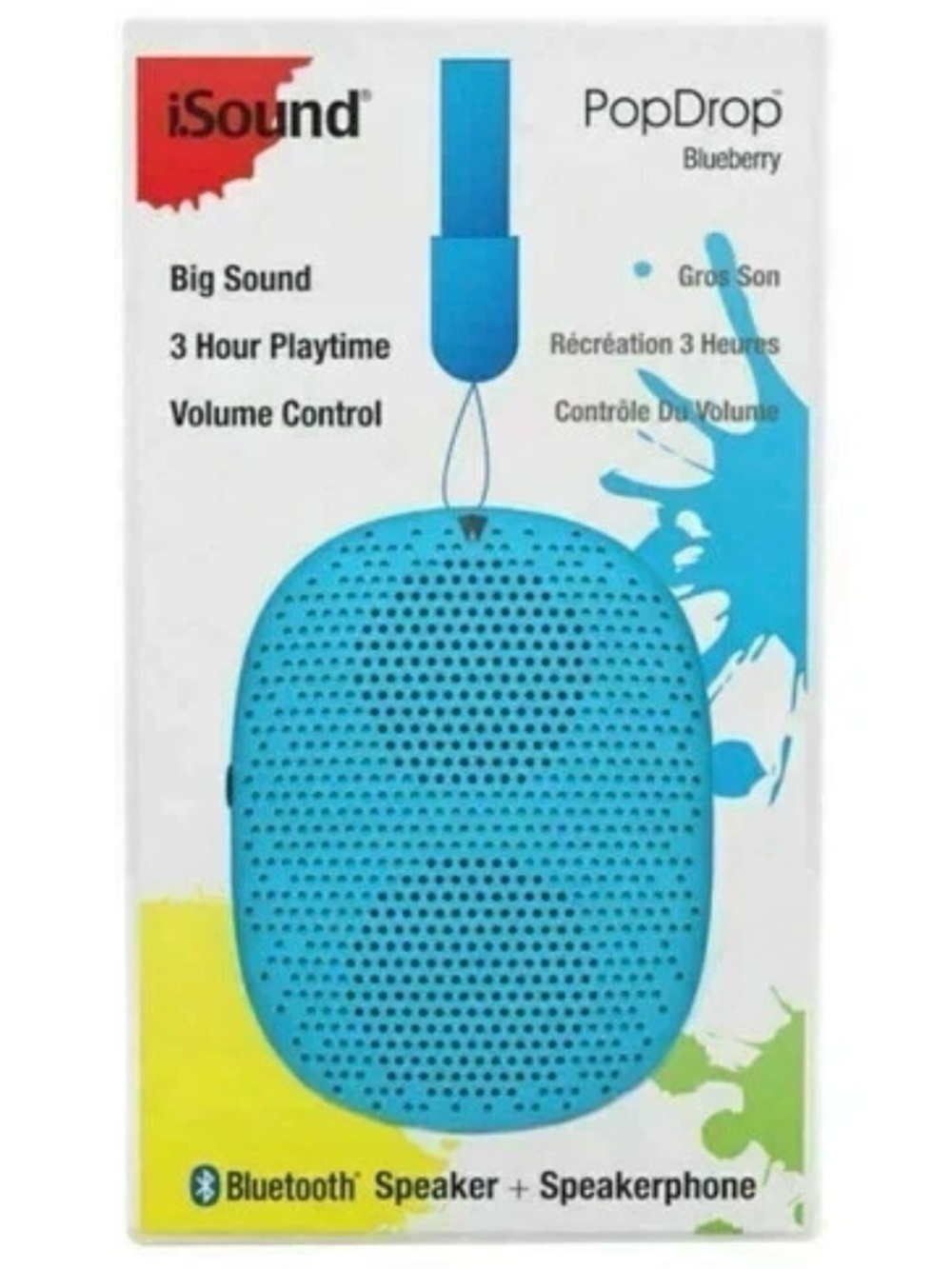 Blue iSOUND PopDrop Wireless Speaker
